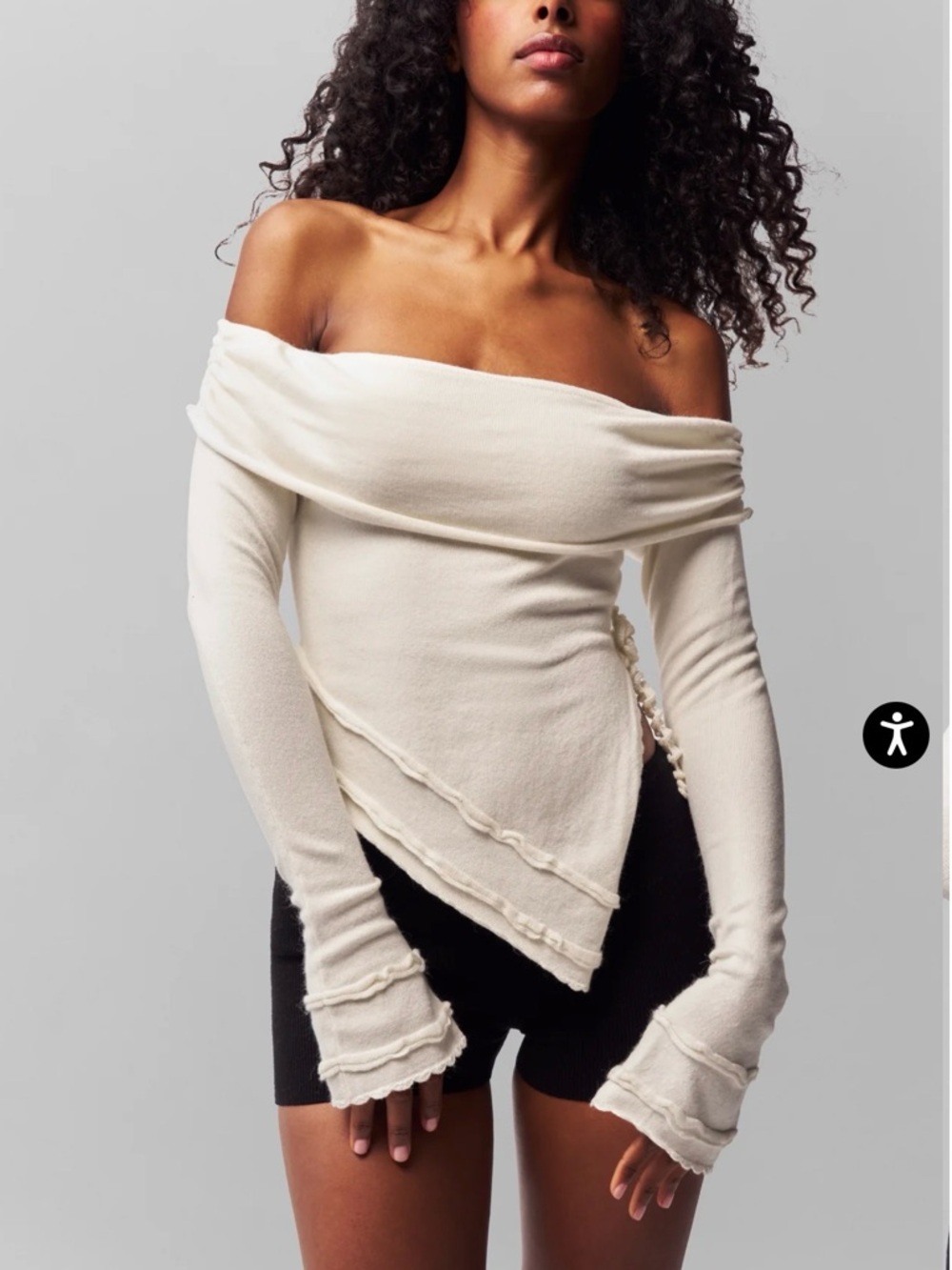 Solar Fold Over Knit Top